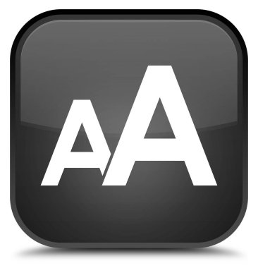 Yazı tipi boyutu kutsal kişilerin resmi özel siyah kare düğme