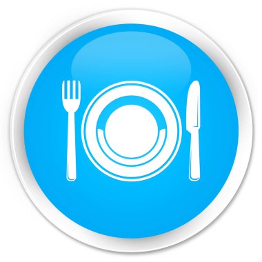 Gıda plaka simgesi sigorta primi camgöbeği mavi yuvarlak düğmesi