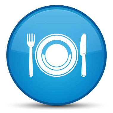 Gıda plaka simgesi özel mavi mavi yuvarlak düğmesi