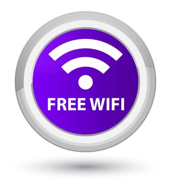 Ücretsiz Wi-Fi baş mor yuvarlak düğmesi