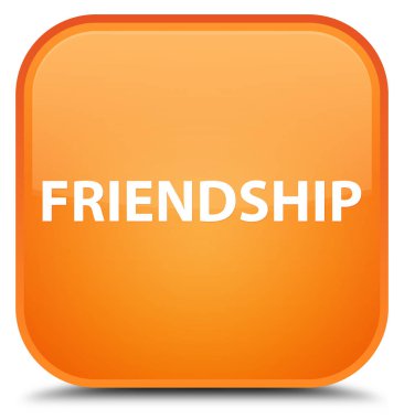 Dostluk özel turuncu kare düğme