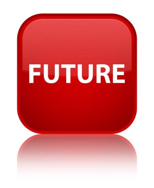 Gelecekteki özel kırmızı kare düğme