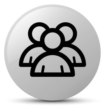 Grup simgesi Beyaz yuvarlak düğmesi