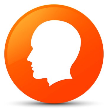 Baş erkek yüz simgesi düğmesini turuncu