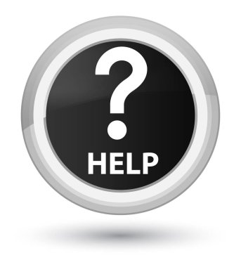 Yardım (soru simgesi) asal siyah yuvarlak düğmesi