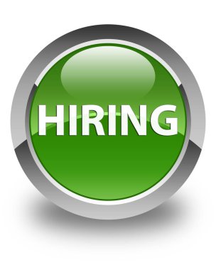 Parlak yumuşak yeşil yuvarlak düğme işe