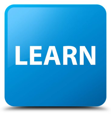 Camgöbeği mavi kare düğme öğrenin