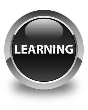 Parlak siyah yuvarlak düğme öğrenme