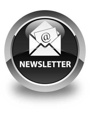 Bülten parlak siyah yuvarlak düğme