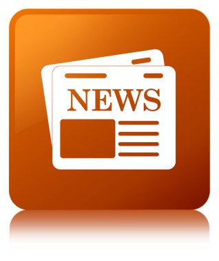 Gazete kutsal kişilerin resmi kahverengi kare düğme