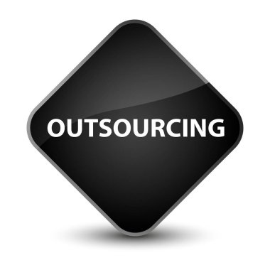 Dış kaynak zarif siyah elmas düğmesi