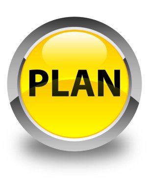 Plan parlak sarı yuvarlak düğme