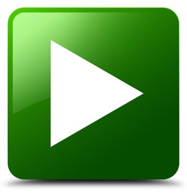 Oyun simgesi yeşil kare düğme