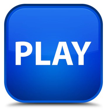 Oyun özel mavi kare düğme