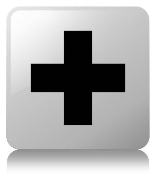 Artı simgesi Beyaz kare düğme