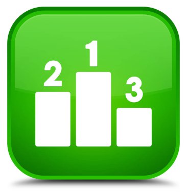 Podyum kutsal kişilerin resmi özel yeşil kare düğme