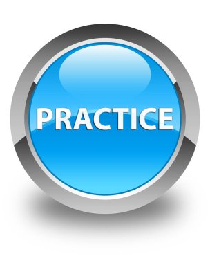 Parlak mavi düğme mavi pratik