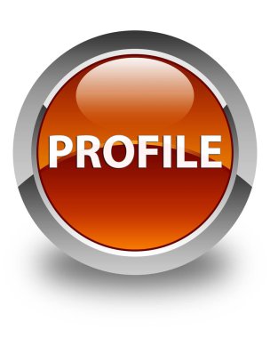 Profil parlak kahverengi yuvarlak düğme