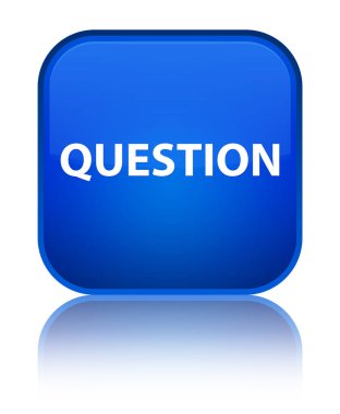 Soru özel mavi kare düğme