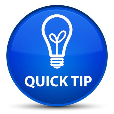 Çabuk uç (ampul simgesi) özel mavi yuvarlak düğmesi