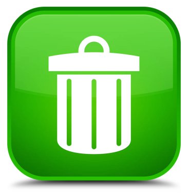 Geri dönüşüm kutusu simgesini özel yeşil kare düğme