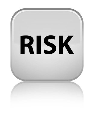 Risk özel beyaz kare düğme