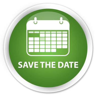 Tarihi prim yumuşak yeşil yuvarlak Kaydet düğmesi