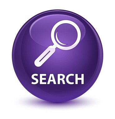 Arama camsı mor yuvarlak düğmesi