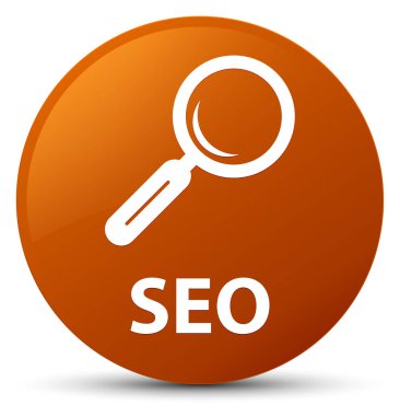 SEO kahverengi yuvarlak düğmesi