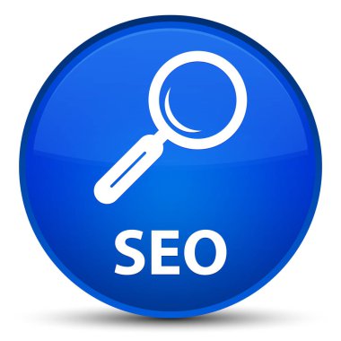 SEO özel mavi yuvarlak düğmesi