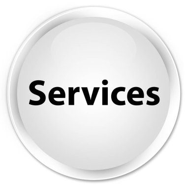 Hizmetleri premium beyaz yuvarlak düğmesi