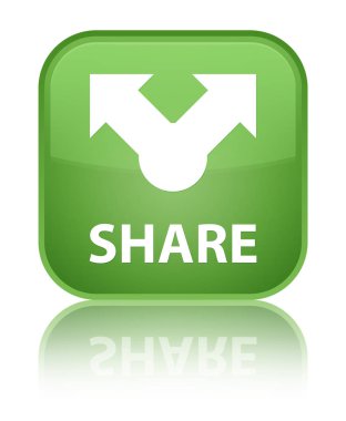 Özel yumuşak yeşil kare düğmeyi paylaşır