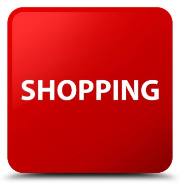 Alışveriş kırmızı kare düğme