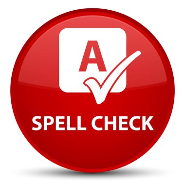 Yazım denetimi özel kırmızı yuvarlak düğmesini