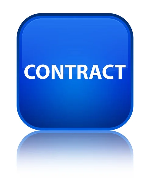 Contract special blue square button — Stock Photo, Image