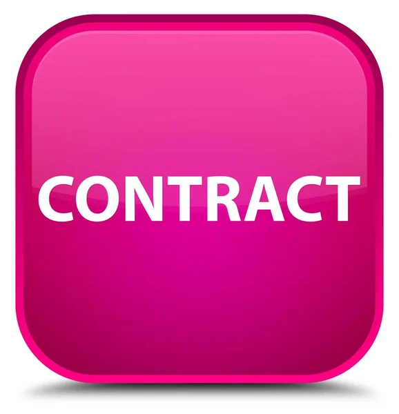 Contract special pink square button — Stock Photo, Image