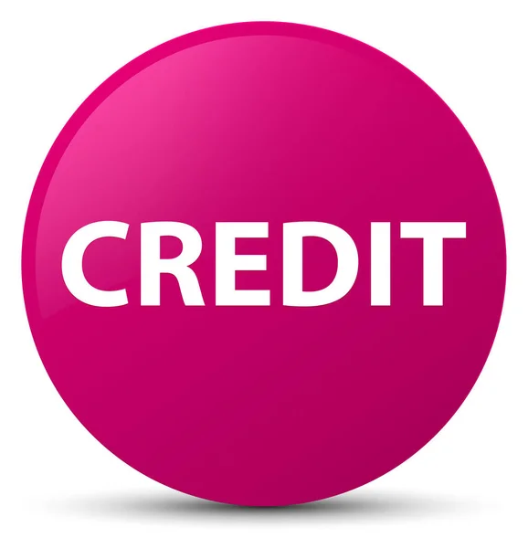 Kredytowej różowy okrągły przycisk — Zdjęcie stockowe