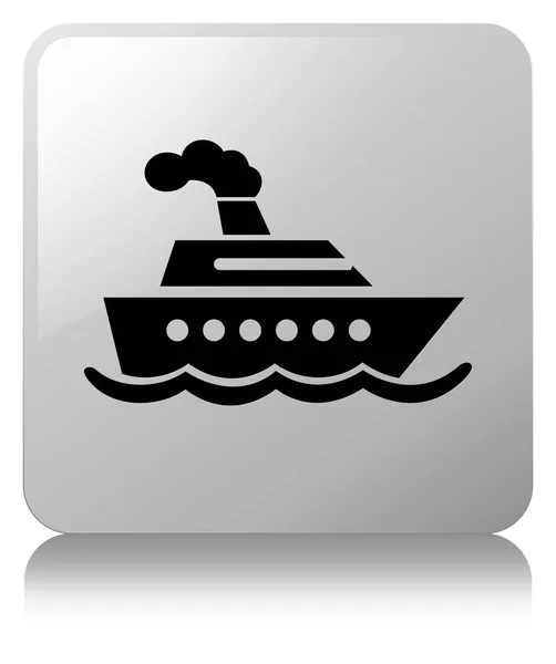 Vierkante knoop van het pictogram wit van cruise-schip — Stockfoto