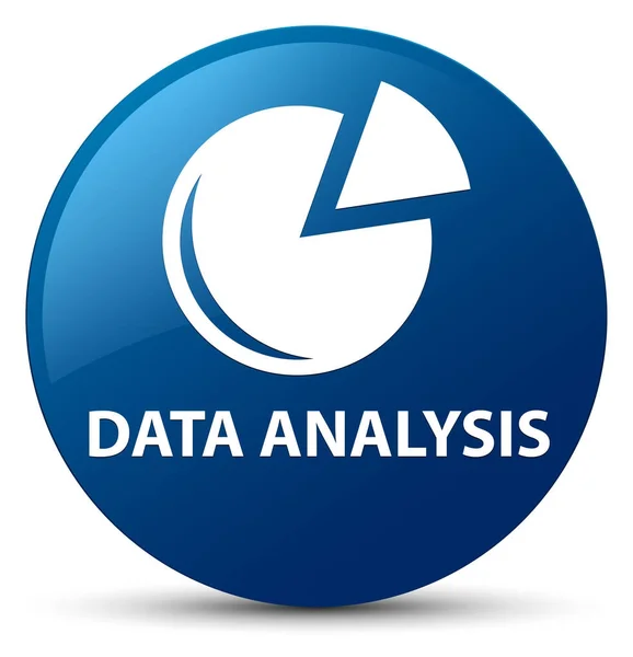 Dataanalys (diagram ikon) blå runda knappen — Stockfoto