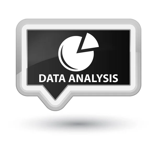 Analisis data (ikon grafik) tombol banner hitam utama — Stok Foto