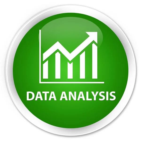 数据分析 (统计图标) 高级绿色圆形按钮 — 图库照片