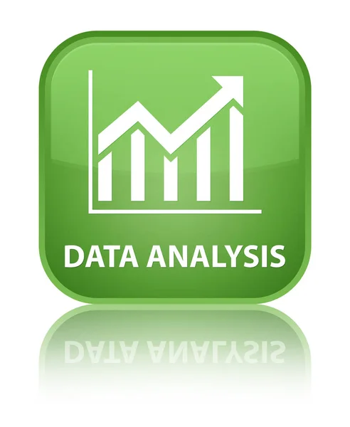 Data analys (statistik ikon) särskilda mjuka gröna fyrkantiga knappen — Stockfoto