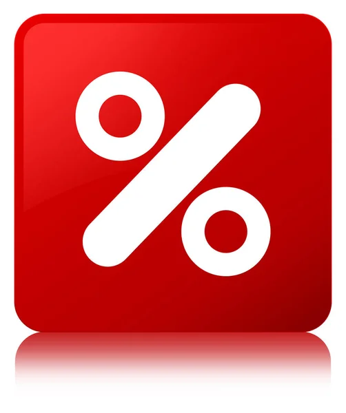 Discount icon red square button — Stock Photo, Image