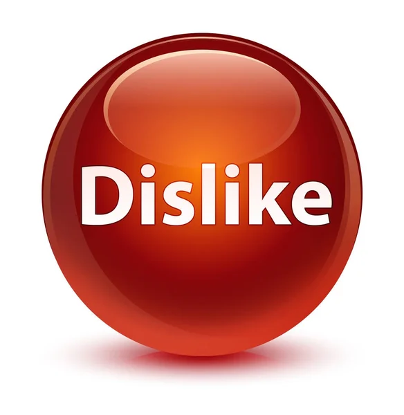 No me gusta el botón redondo marrón vidrioso —  Fotos de Stock