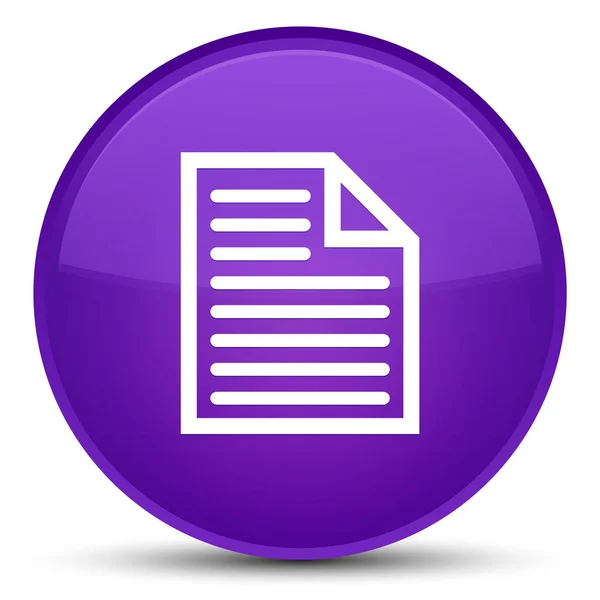 Icono de página de documento botón redondo púrpura especial — Foto de Stock