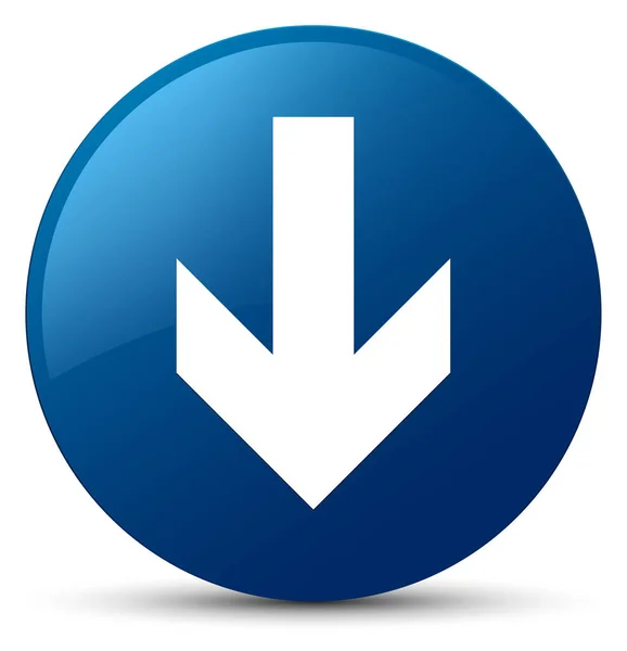 Синяя круглая кнопка со стрелкой — стоковое фото