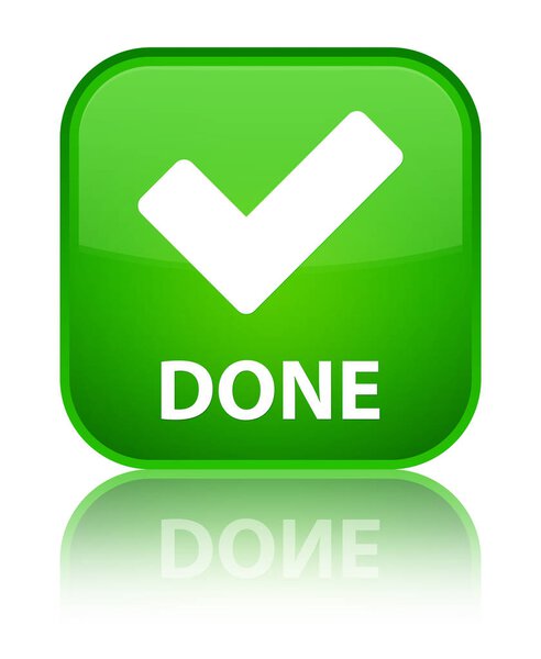 Done (validate icon) special green square button