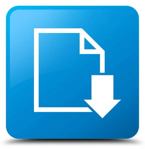 Descargar icono del documento cyan azul botón cuadrado —  Fotos de Stock