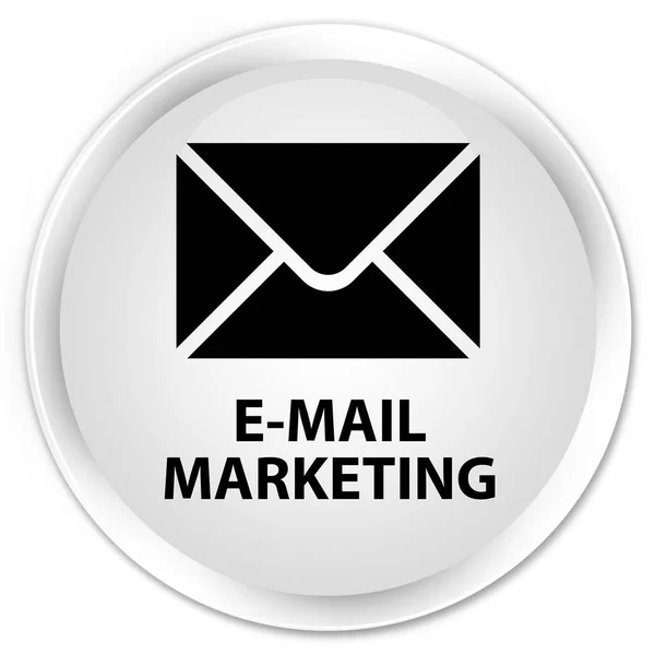 E-mail marketing premio bianco pulsante rotondo — Foto Stock