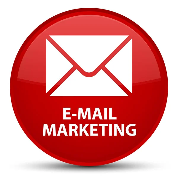 전자 메일 마케팅 특별 한 빨간 라운드 버튼 — 스톡 사진